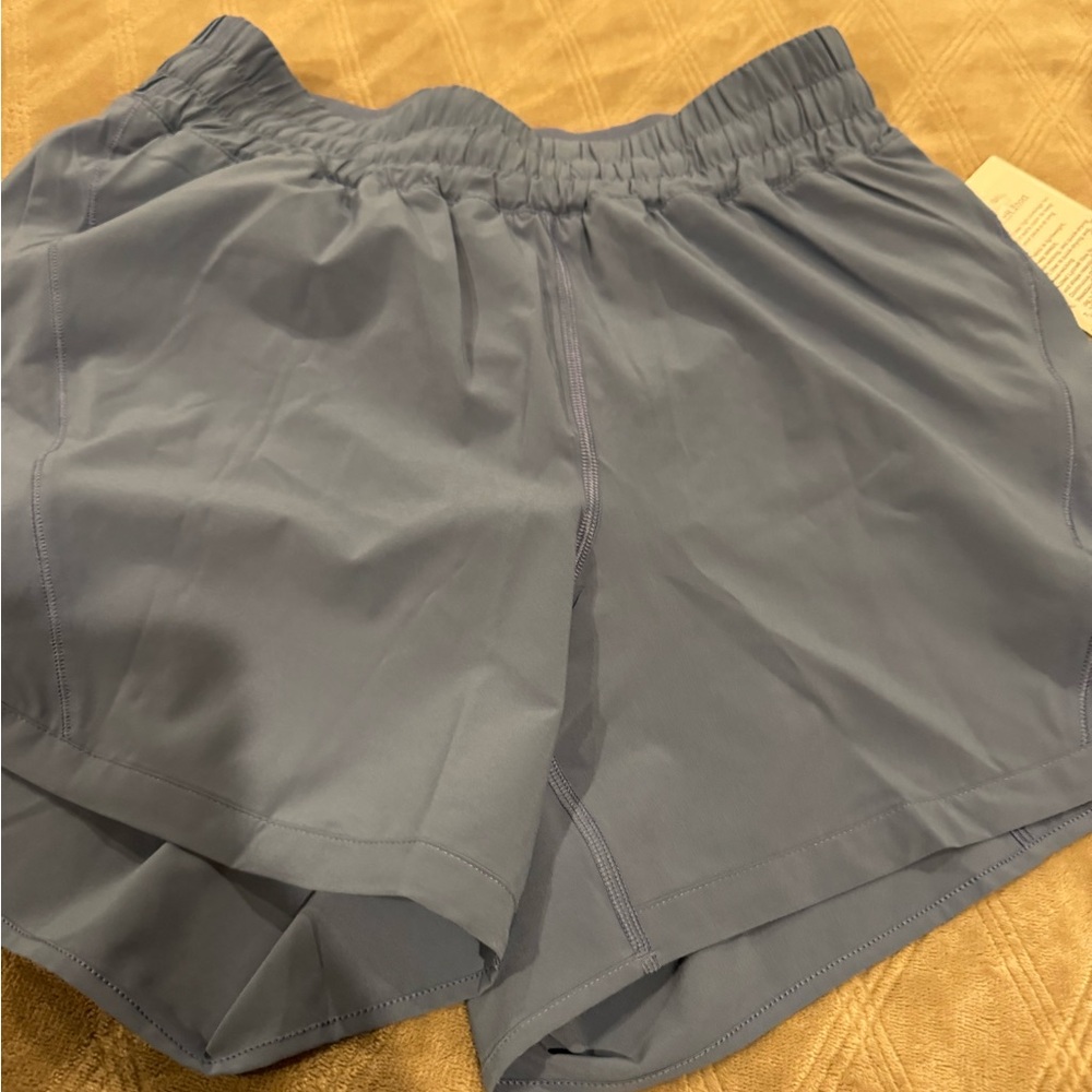 Women's Blue Lululemon 5 inch lined track short